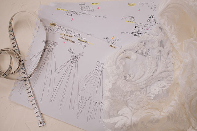 Catherine Langlois custom wedding dresses