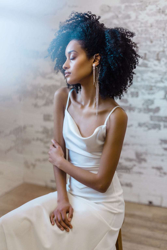 Satin bridal top. Wedding separates. Made in Toronto..