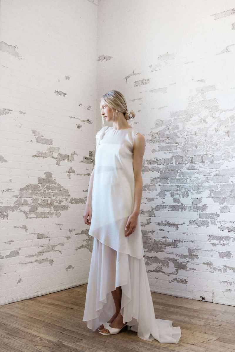 Sheer minimalist bridal separates. Designed and made in Canada.