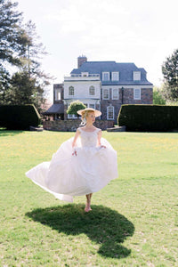 Dramatic and romantic Baroque themed wedding dress. Designed by Catherine Langlois, Toronto, Ontario, Canada.