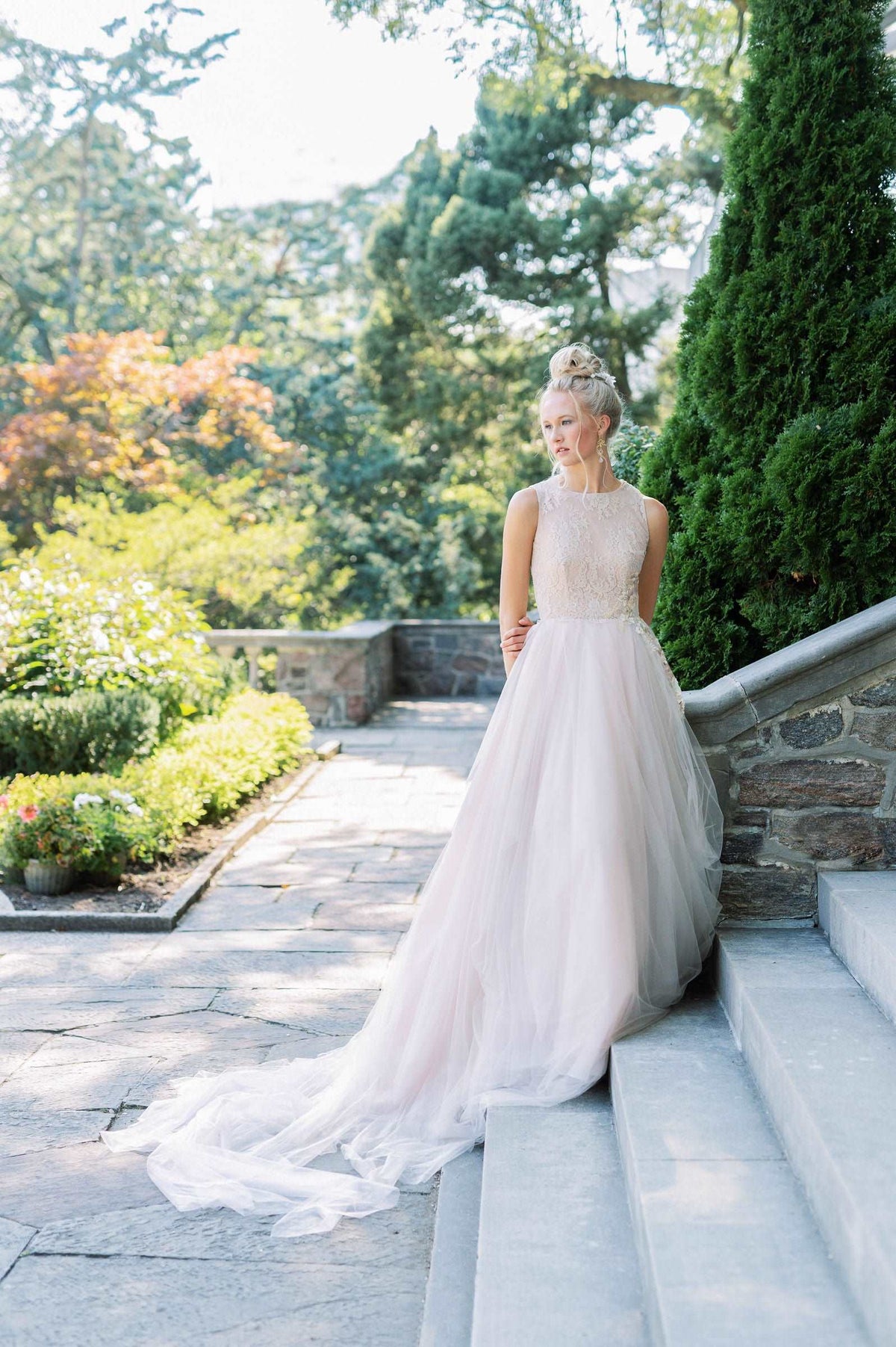 Whimsical modern fairy tale wedding dress by Catherine Langlois.