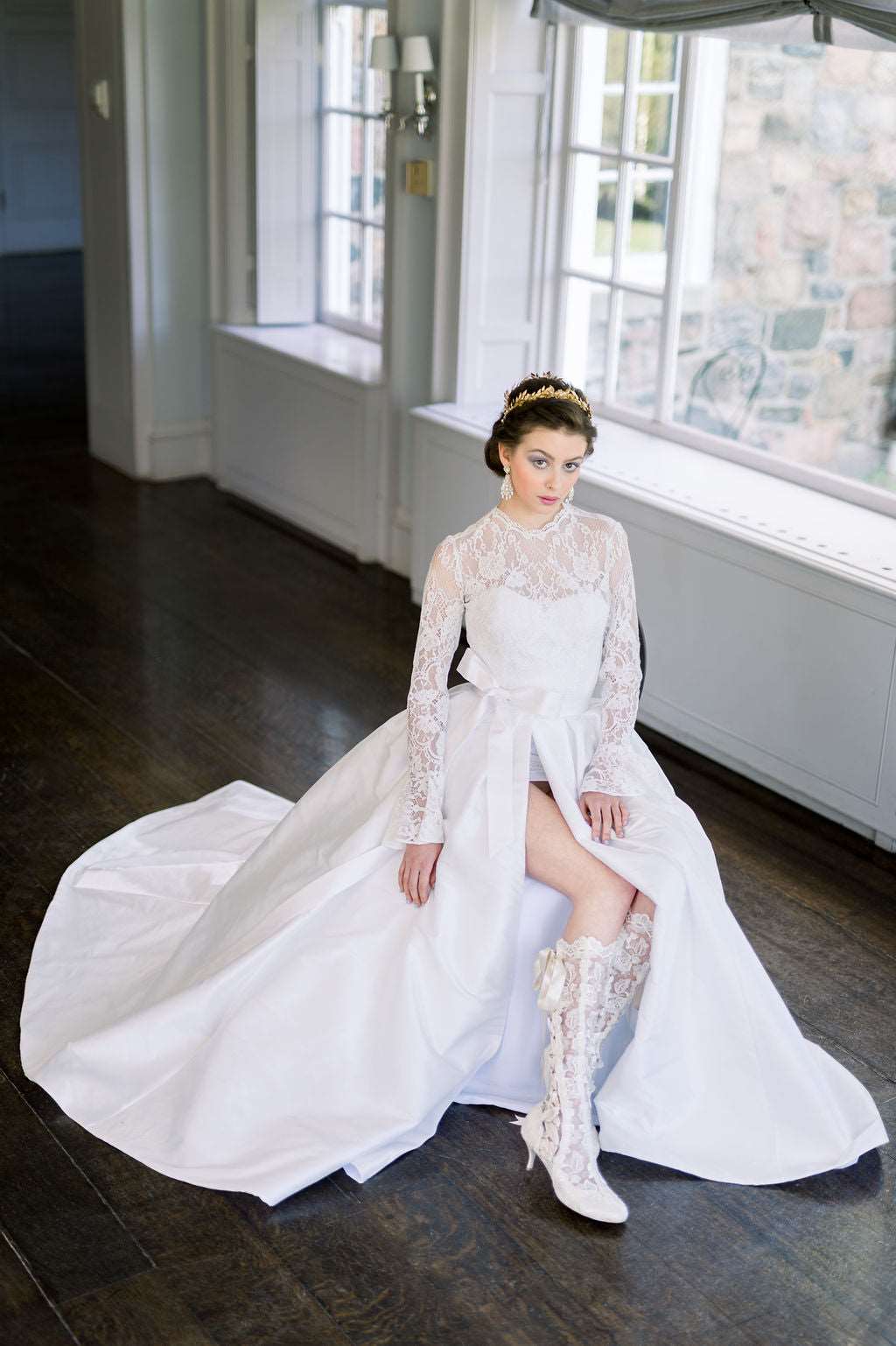 EYRE Short Wedding Dress with Overskirt Catherine Langlois