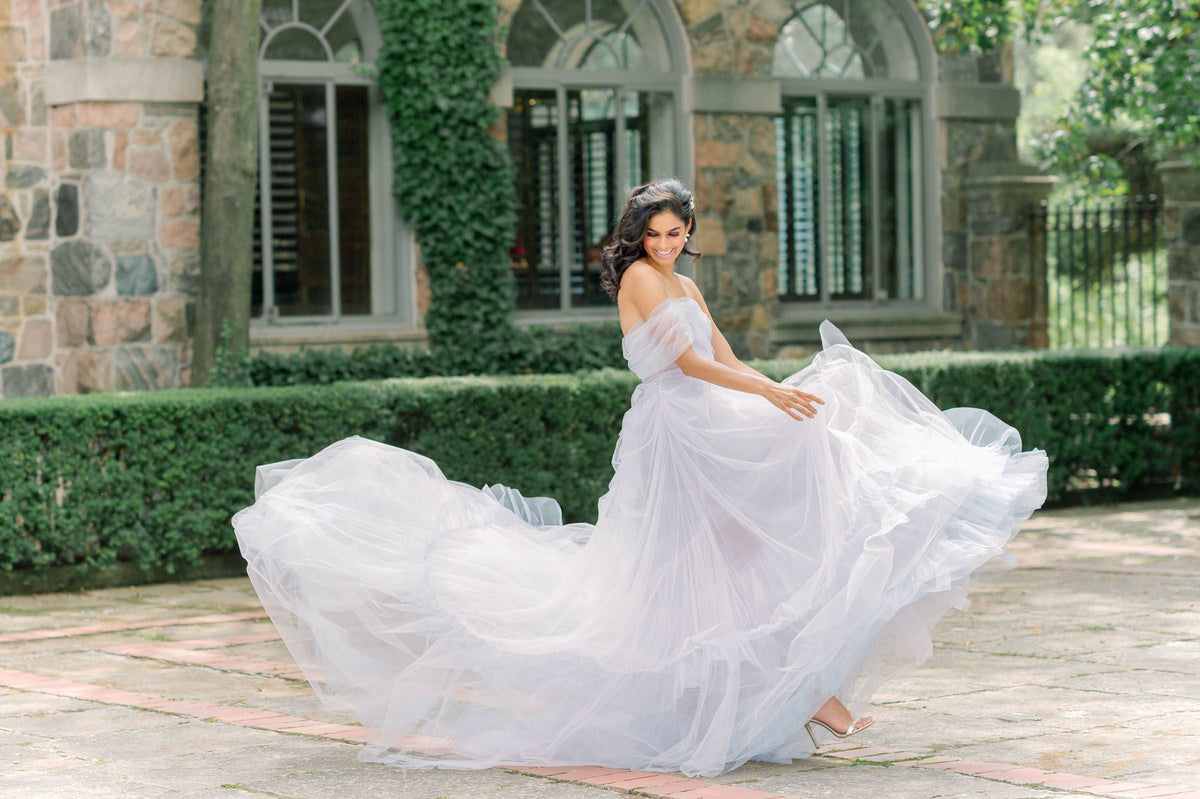 UME Purple Tulle Wedding Dress Catherine Langlois UME Purple Tulle Wedding Dress Catherine Langlois