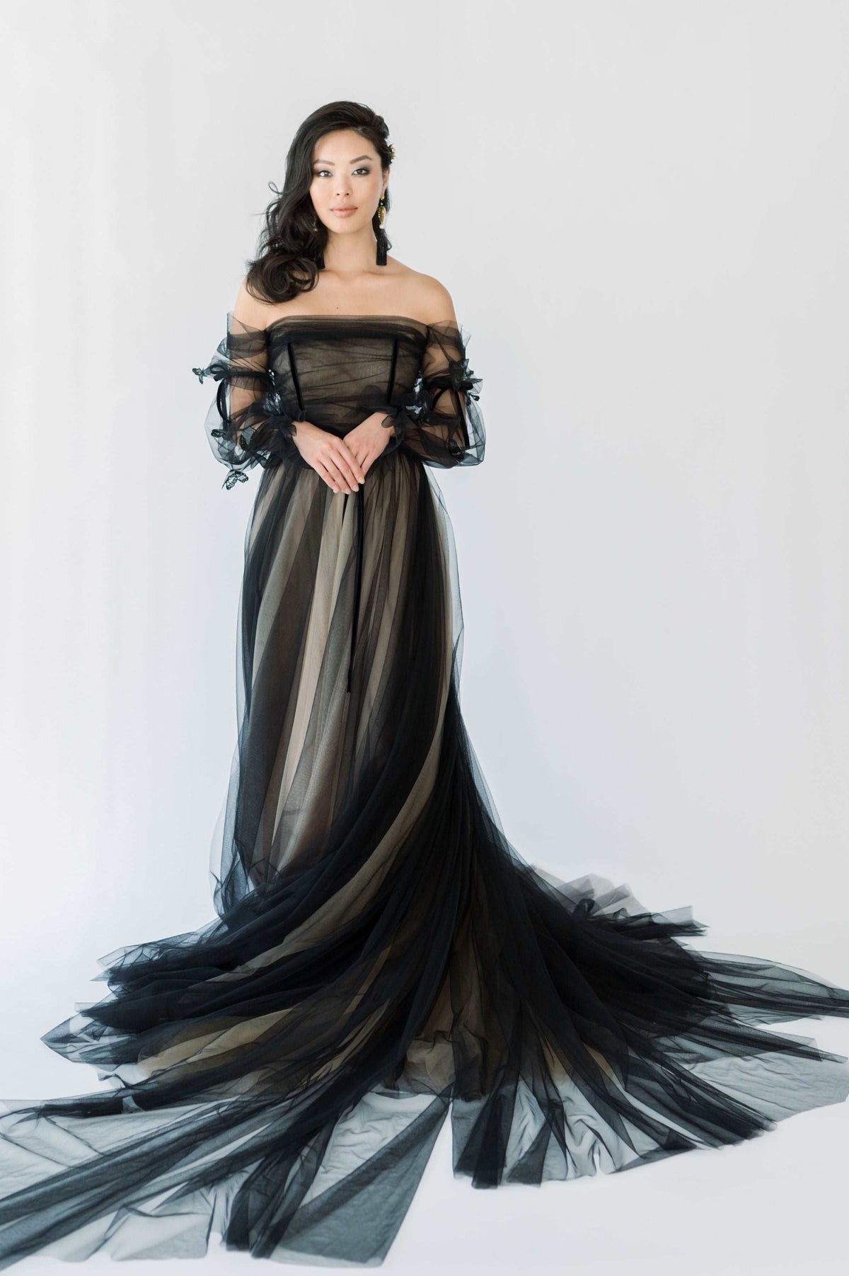 ORCHID Black Wedding Dress - Main Image
