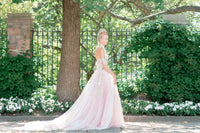 The most romantic and whimsical couture fairytale wedding dress. Whimsical fairy core inspired pink tulle wedding gown for unconventionally cool brides. Catherine Langlois, Toronto, Canada