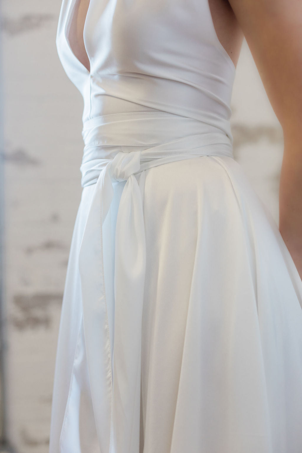 Romantic satin bridal skirt. Modern bridal separates. Made in Toronto, Canada by Catherine Langlois.