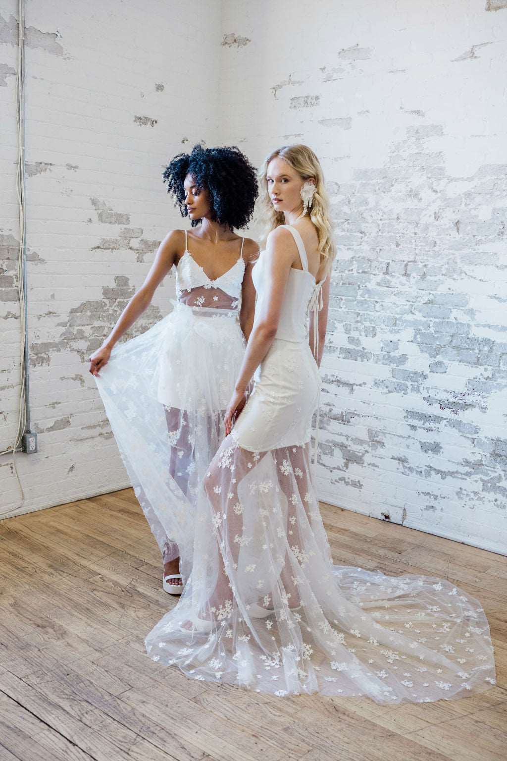 Simple two piece wedding dress on sale