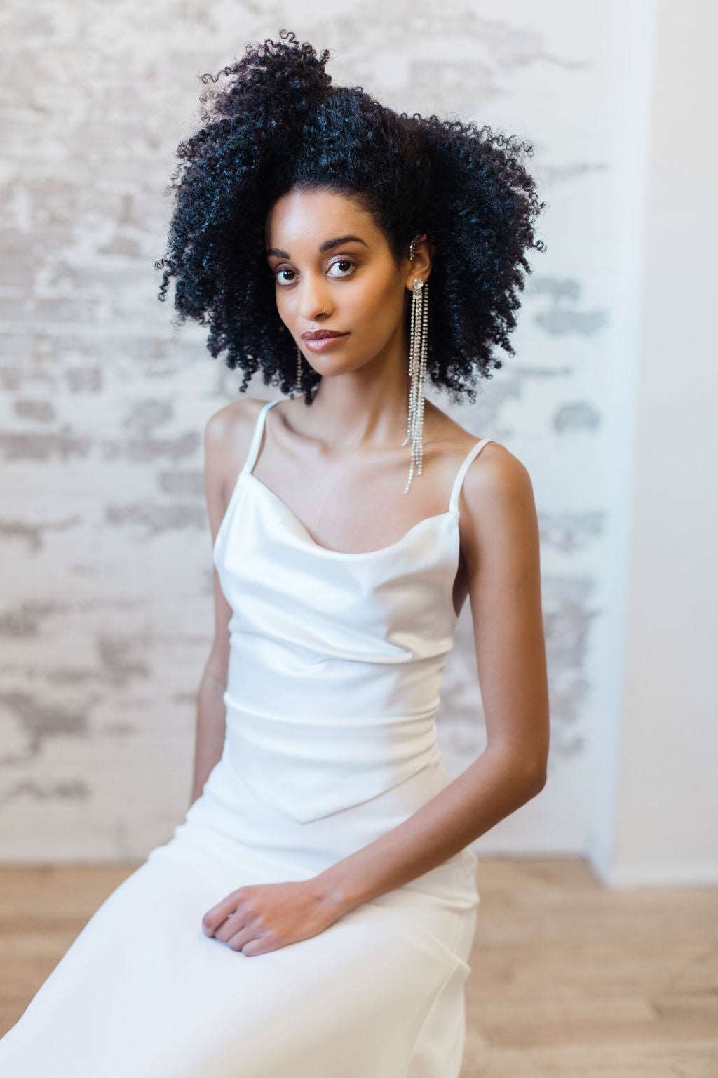 Satin bridal top top