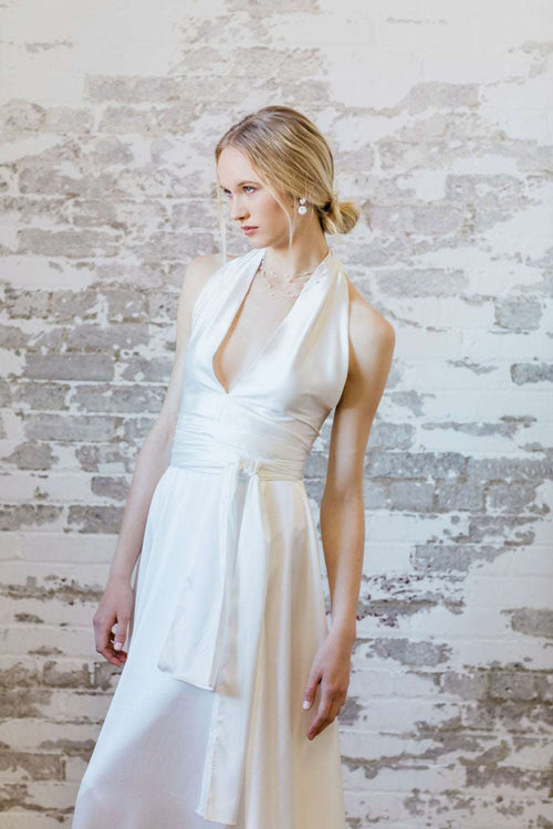 CUPCAKE Satin Halter Wedding Top – Catherine Langlois