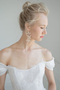 Beautiful, unique romantic silk organza Aline wedding gown. Custom wedding gown by Catherine Langlois Bridal Design, Toronto, Canada.