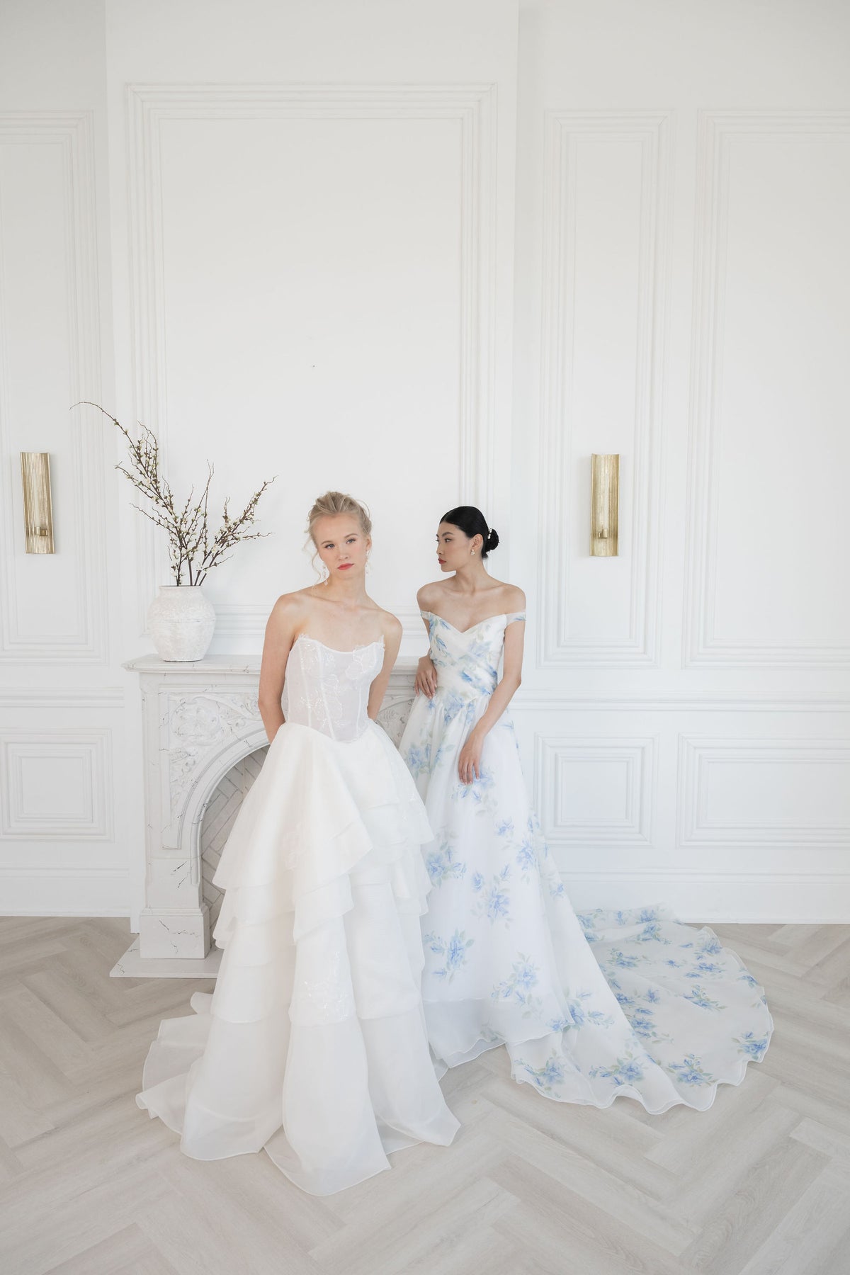 PAQUITA Blue Organza Wedding Dress – Catherine Langlois