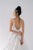 Non white floral wedding dress. Custom madeby Catherine Langlois, Toronto, Canada