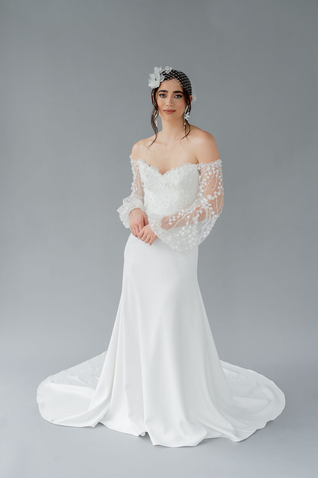 MICHAELLE Long Sleeve Wedding Dress Catherine Langlois