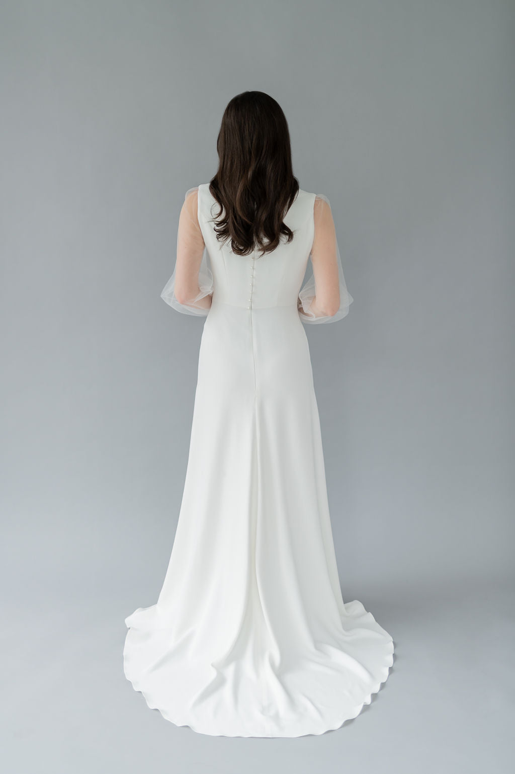 CLARA Simple Crepe Wedding Dress Catherine Langlois