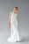 Elegant understated wedding dress by Catherine Langlois. Low v back, boat neckline. Satin bow detailing. Silk or Eco crepe.